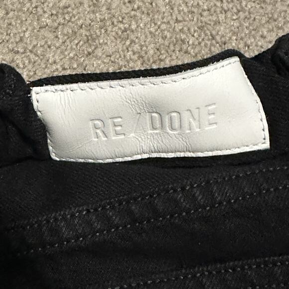 RE/DONE Women 30 Low Rider Loose Jeans Black Flow Raw Hem - Picture 7 of 14